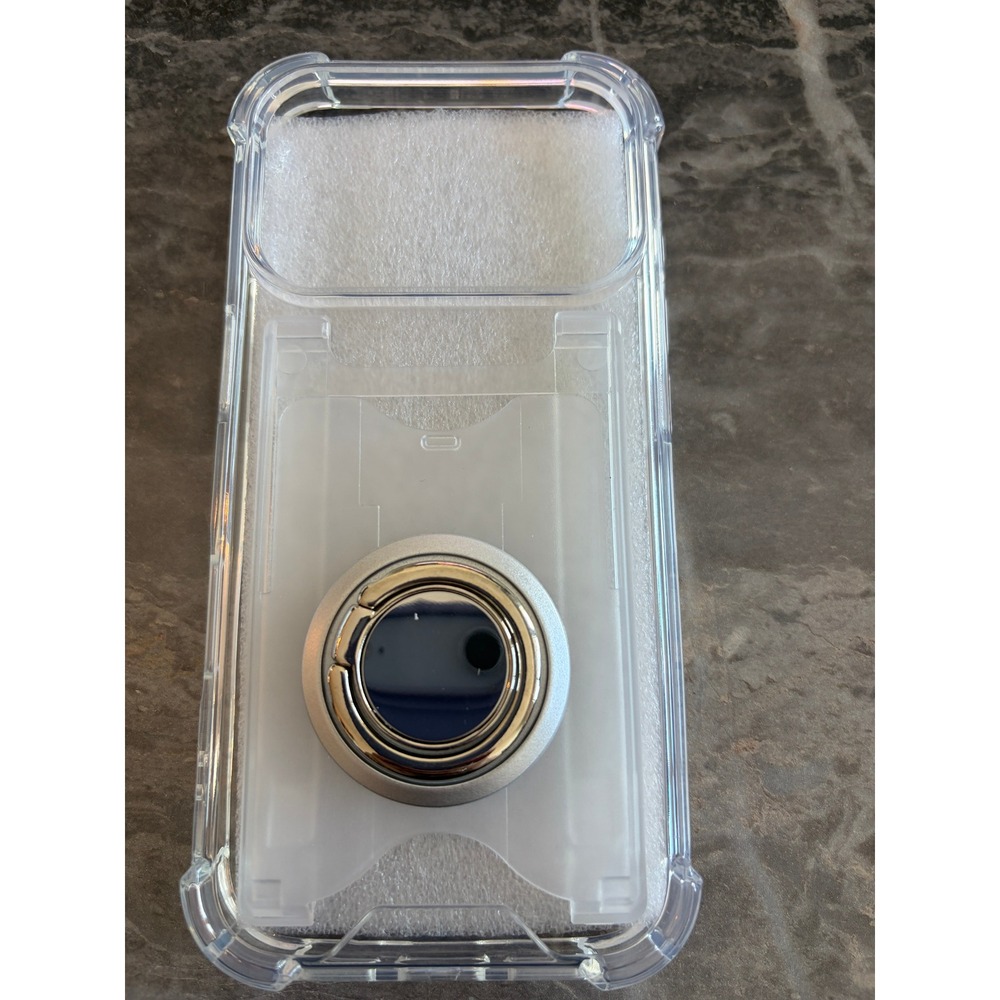 Shields Up iPhone 17 Pro Case Clear Card Holder Ring Stand 6.3 inch IP-17Pro-6.3